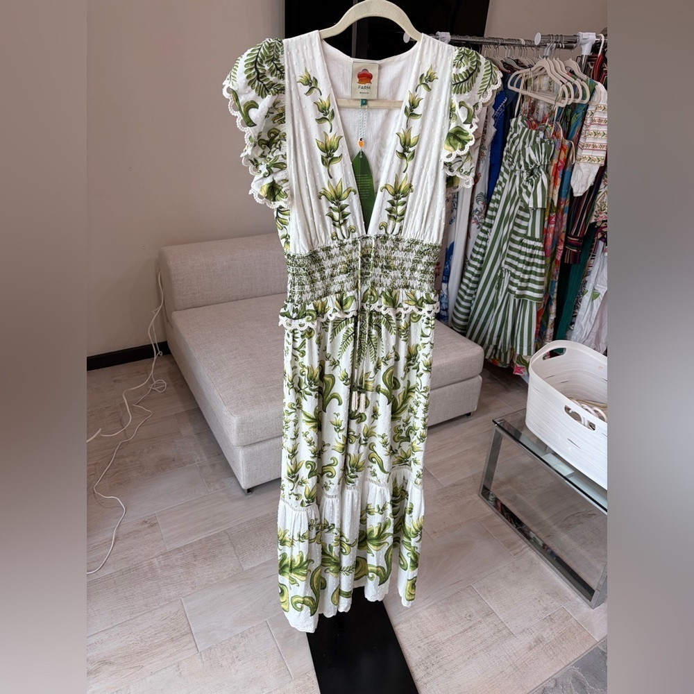 FARM RIO: Milani Flutter-Sleeve Maxi Dress - Picture 5 of 9